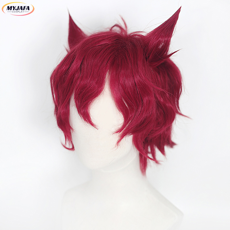 Anime Cosplay With Red Hair - Sett شعر مستعار تأثيري لعبة LOL