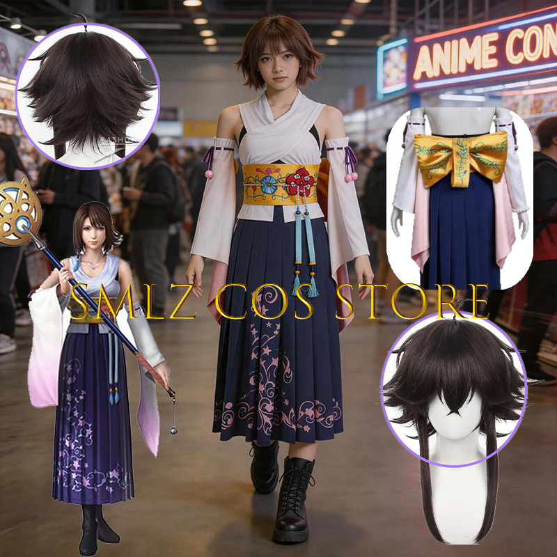 Anime Cosplay Party - زي تنكري نسائي Smlz FFX يونا