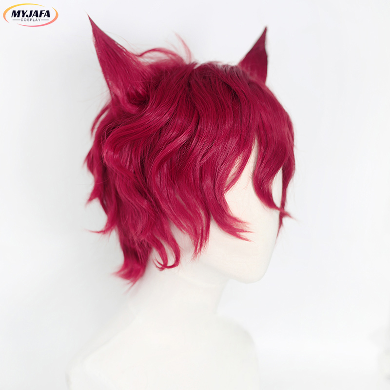 Sett شعر مستعار تأثيري لعبة LO - مراجعة Anime Cosplay With Red Hair وسعره