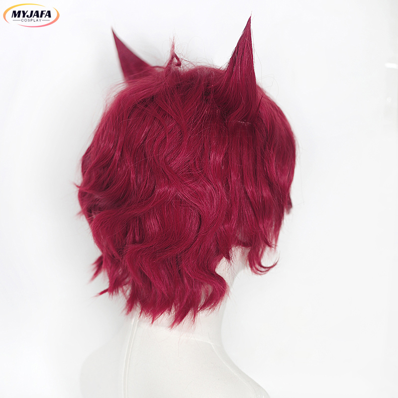 Sett شعر مستعار تأثيري لعبة LO - مراجعة Anime Cosplay With Red Hair وسعره