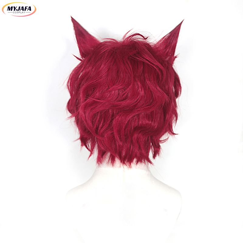 Sett شعر مستعار تأثيري لعبة LO - مراجعة Anime Cosplay With Red Hair وسعره