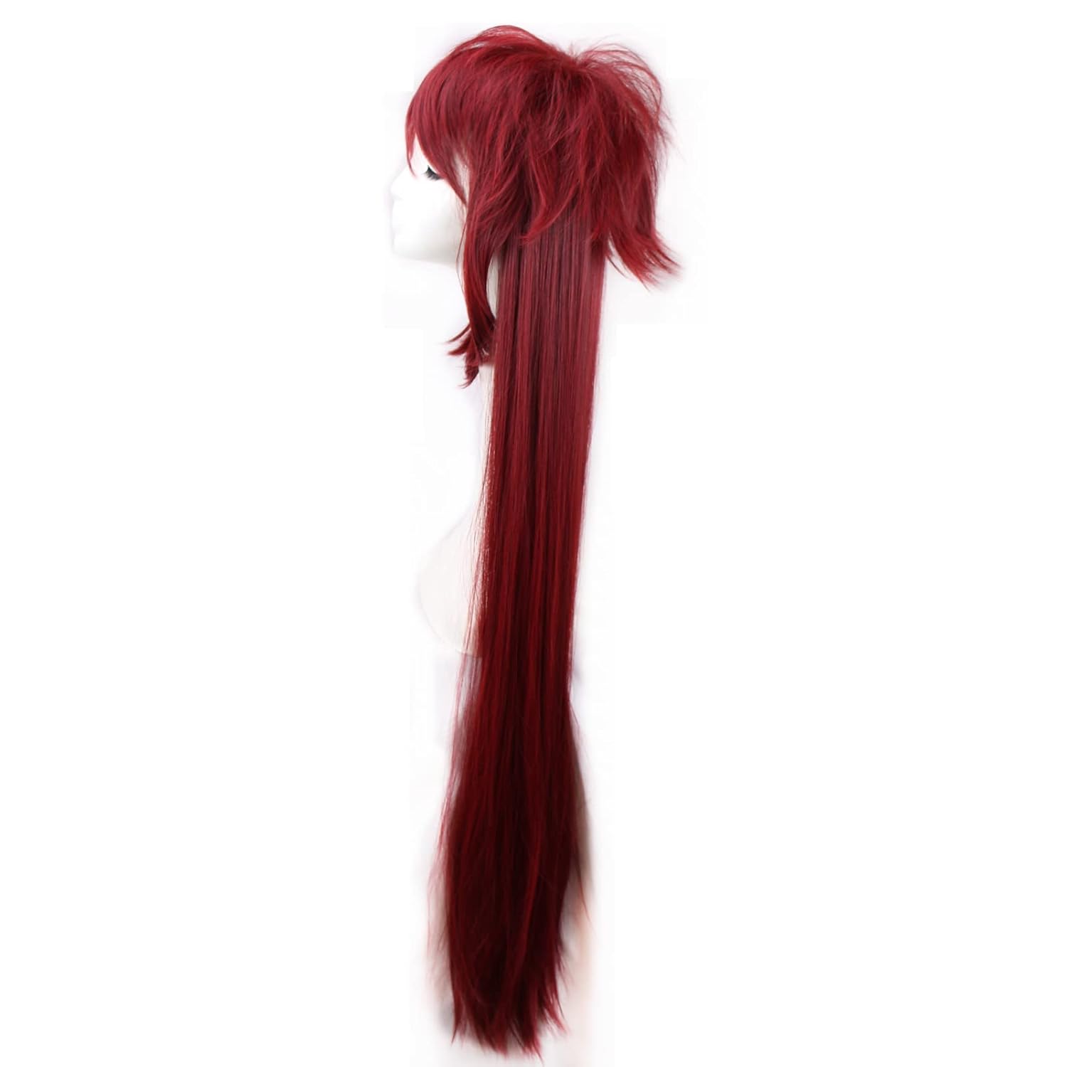 شعر مستعار طويل مقاوم للحرارة  - مراجعة Anime Cosplay With Red Hair وسعره